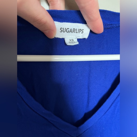Sugar lips blue tank top size xs/s - Picture 2 of 3